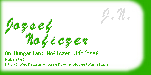 jozsef noficzer business card